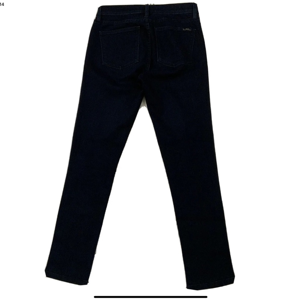 LRL Lauren Ralph Lauren Modern Straight Ankle Jeans 
Size 4 Stretch 
Dark Wash